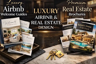 design airbnb welcome guide real estate listing brochure presentation in 24hours