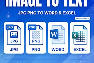 convert images to text, jpg png to word and excel