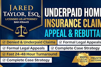 review underpaid home insurance claim and draft appeal