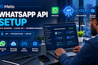 setup whatsapp api meta business integration business manager whatsapp cloud api