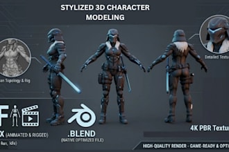 do stylized 3d game character character modeling 3d animation cartoon character
