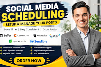 setup schedule post on buffer content360 hootsuite later sprout social sendible