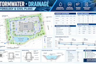 design stormwater drainage and hydrology plans