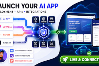 deploy and integrate your ai app, lovable, replit, base44 or web app