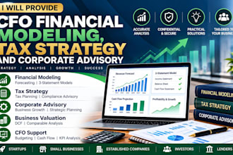 provide cfo financial modeling, tax strategy and corporate advisory
