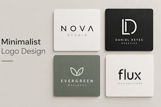 design modern minimalist vector wordmark monogram icon or combination  logo