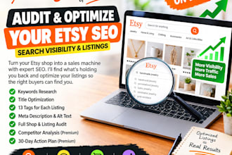 audit and optimize your etsy SEO search visibility and listings