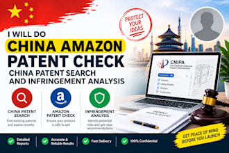 do amazon patent check china patent search and infringement analysis