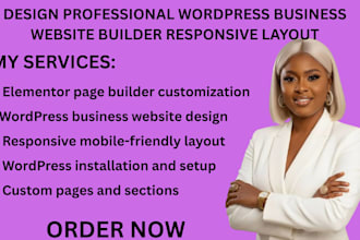 design  professional wordpress business website builder responsive layout