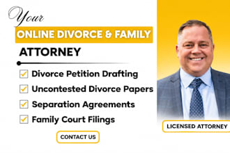 draft divorce petition uncontested divorce and family court documents
