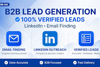 do b2b lead generation and linkedin email finding