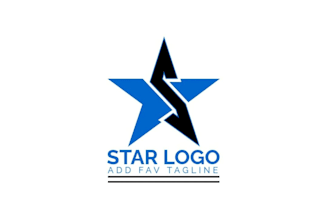 design a premium star logo with a unique luxury brand identity