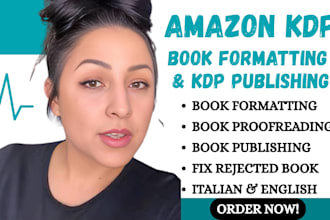 amazon kdp book publishing italian book formatting for kindle ebook and print