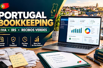 clean portugal freelancer bookkeeping for iva, irs modelo 3 and tax filing
