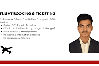 do flight booking, ticketing and itinerary planning using