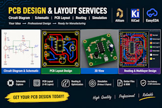 pcb layout circuit diagram simulation routing schematic altium kicad easyeda