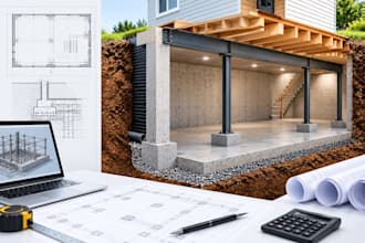 design residential foundations, basement walls and footings with calculations