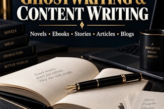 write creative stories, novels, articles, blogs, and content