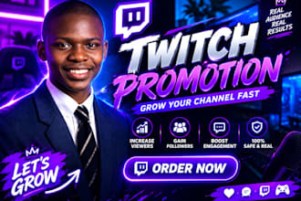 promote your twitch, kick channel for real live viewers, indie game promotion