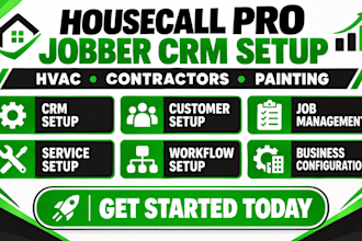 setup housecall pro jobber CRM for home service hvac, contractors painting