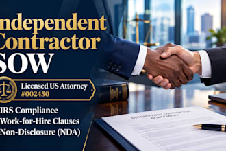 draft a professional statement of work sow for independent contractors