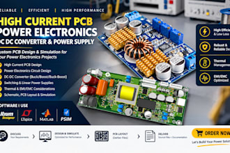 design high current pcb, power electronics, dc dc converter and power supply