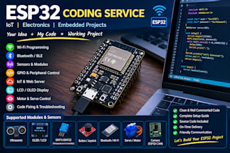 write esp32 code for your iot and electronics project