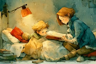 illustrate children stories with creative characters