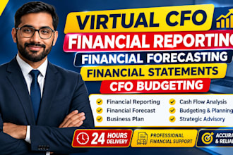 prepare virtual cfo financial report, financial forecasting  financial statement