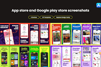 design app store and google play store screenshots