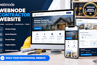 build webnode contractor website plumber electrician construction services