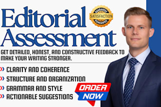 provide a professional editorial assessment for your novel or manuscript