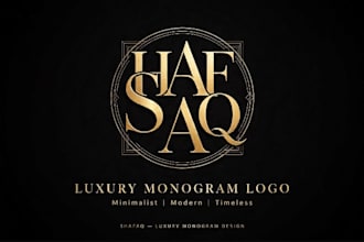 create elegant luxury monogram logo design