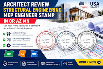 architect review structural engineering mep engineer stamp in or az mn
