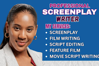 write movie script screenplay feature film and film writing