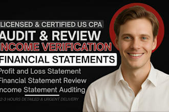audit financial statements, CPA review, audit report, profit and loss, US CPA
