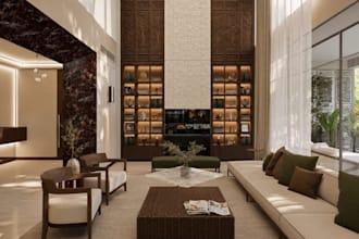 redraft 2d floor plan to 3d interior layout,modern basement,cozy space rendering