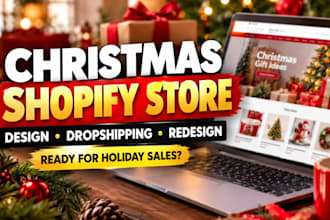 design christmas shopify store christmas dropshipping christmas website redesign