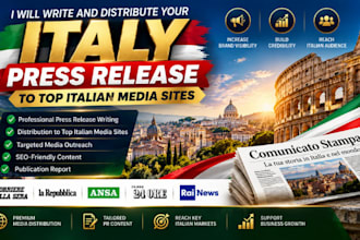 write and distribute your italy press release to top italian media sites
