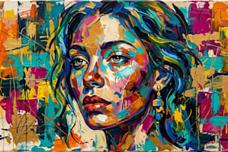 paint modern abstract printable wall art for your home or store