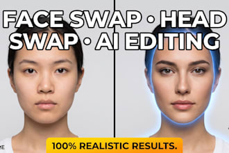 do ai face swap, head swap, face replacement, photoshop editing