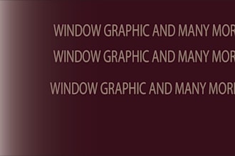 create a modern window graphic storefront and vinyl decal