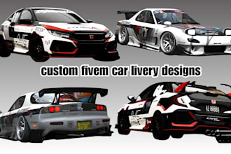 create custom fivem car livery and fivem car wrap for gta v