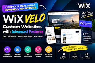 build wix velo website with custom code, cms and wix studio