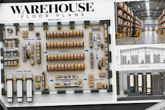 design warehouse floor plans, storage layouts, racking plans, workflow