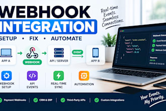 setup, fix and integrate API webhooks for your application