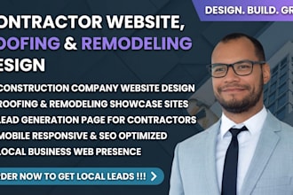 do roofing contractor website, home remodeling and plumbing construction website