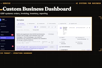 build a custom business management dashboard or erp system