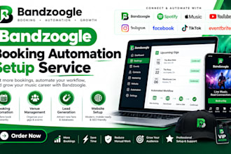 bandzoogle booking automation setup musicians venue gig lead generation website