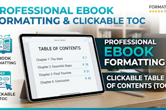 create a clickable table of contents and format your ebook